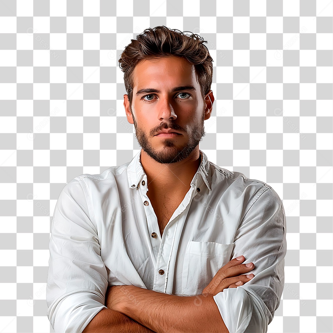 Homem Sério PNG Transparente