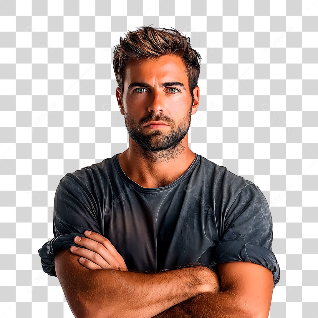 Homem Sério PNG Transparente