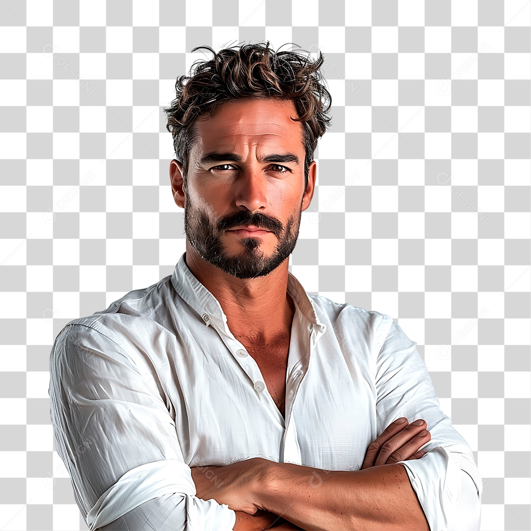 Homem Sério PNG Transparente