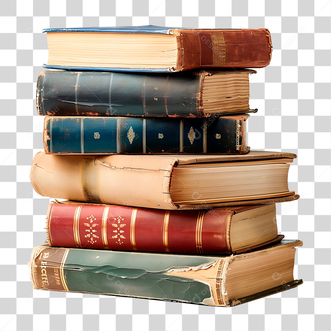 Pilha de Livros PNG Transparente