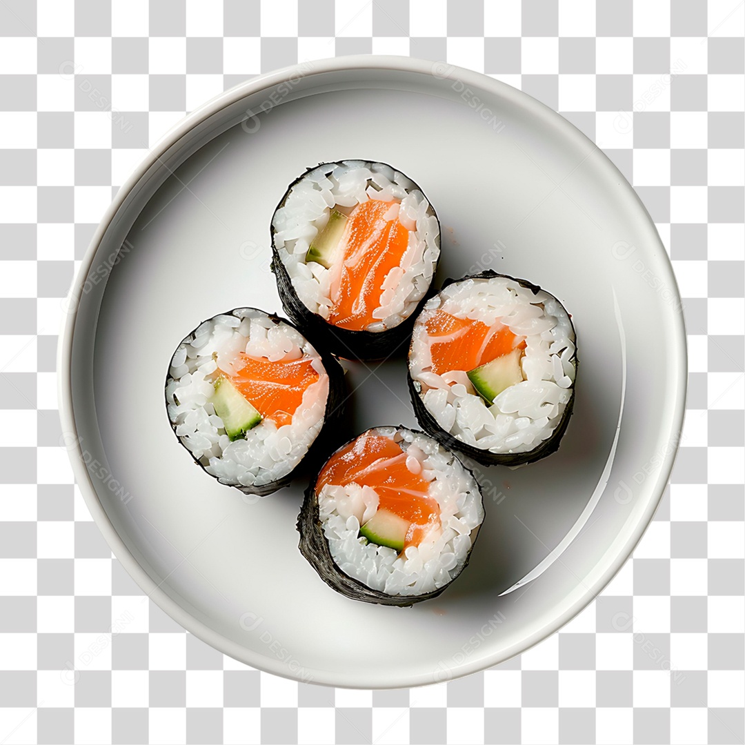 Prato de Sushi PNG Transparente