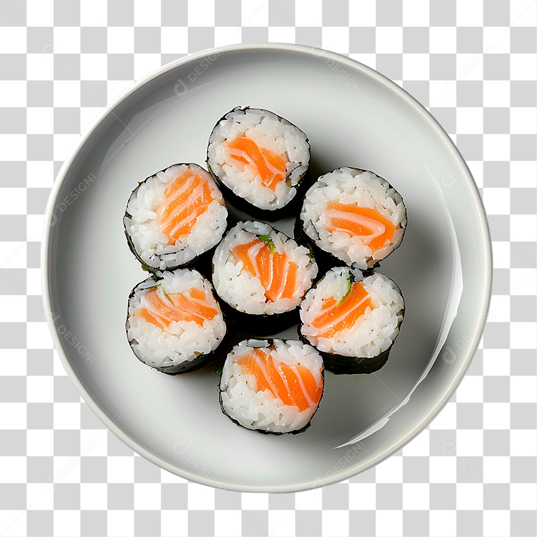 Prato de Sushi PNG Transparente