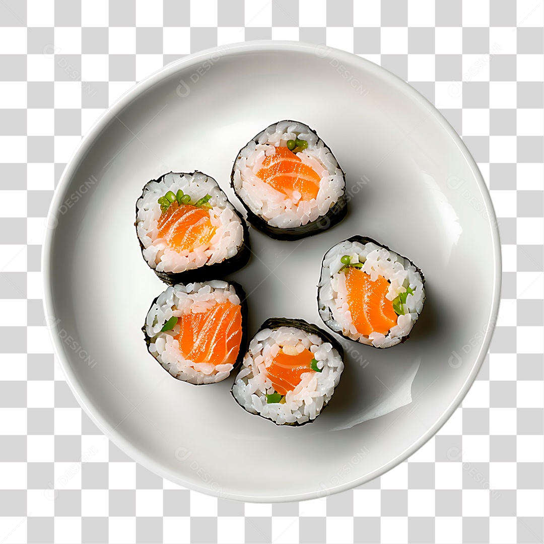 Prato de Sushi PNG Transparente