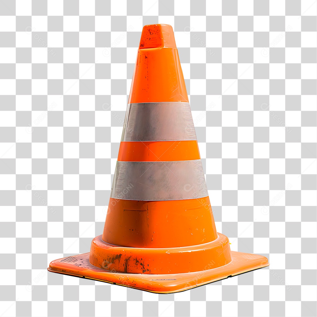 Cone de Trânsito PNG Transparente