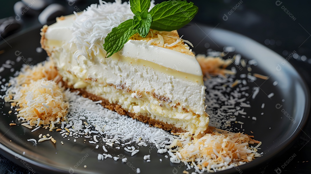 Torta de coco com chantilly