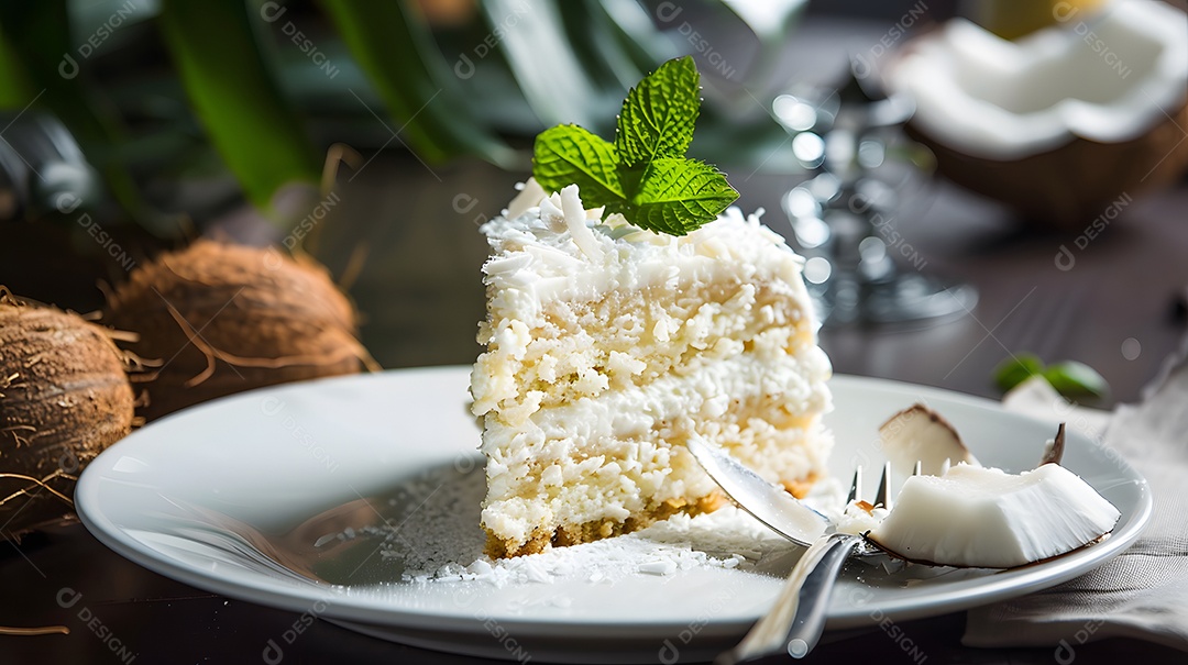 Comida de torta de coco