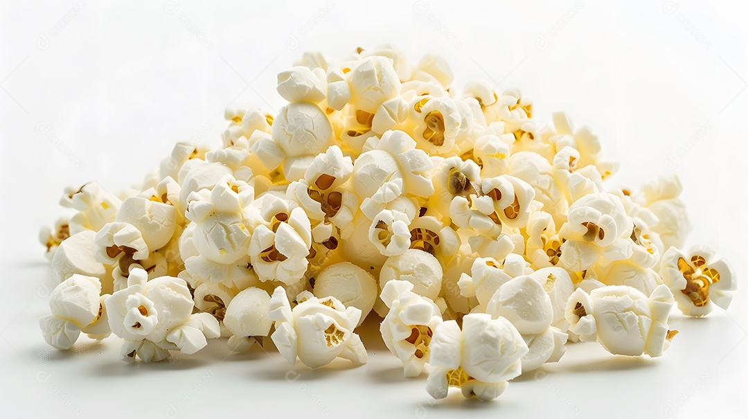 Pipoca isolada em um fundo branco