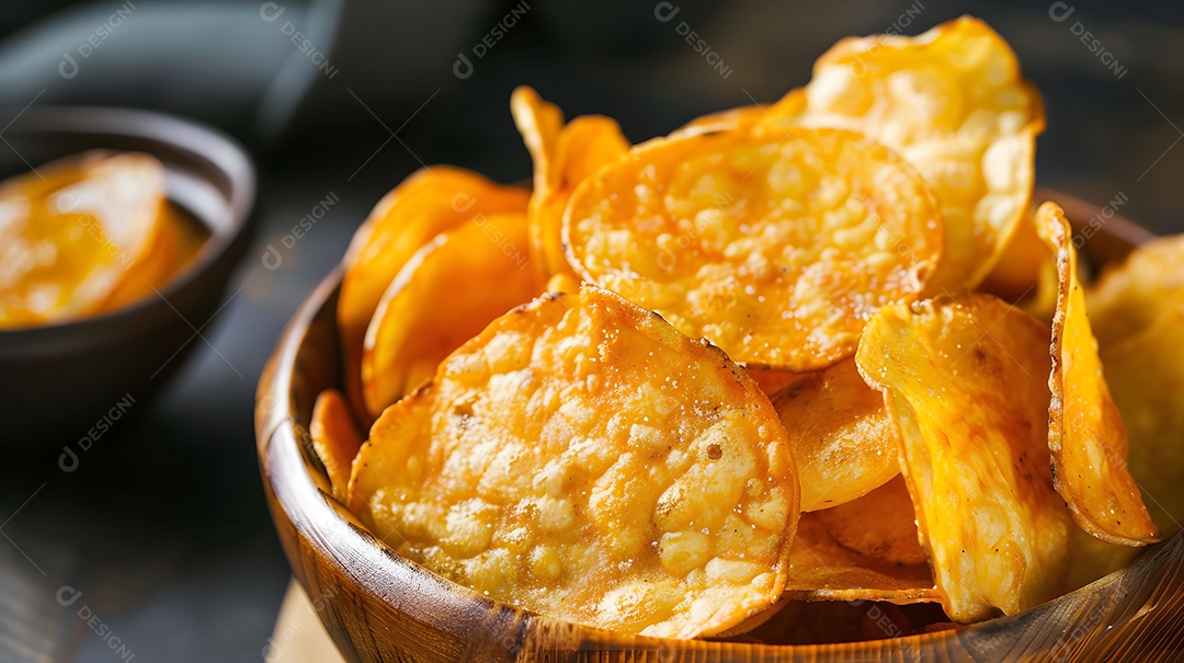 Batatas chips caseira