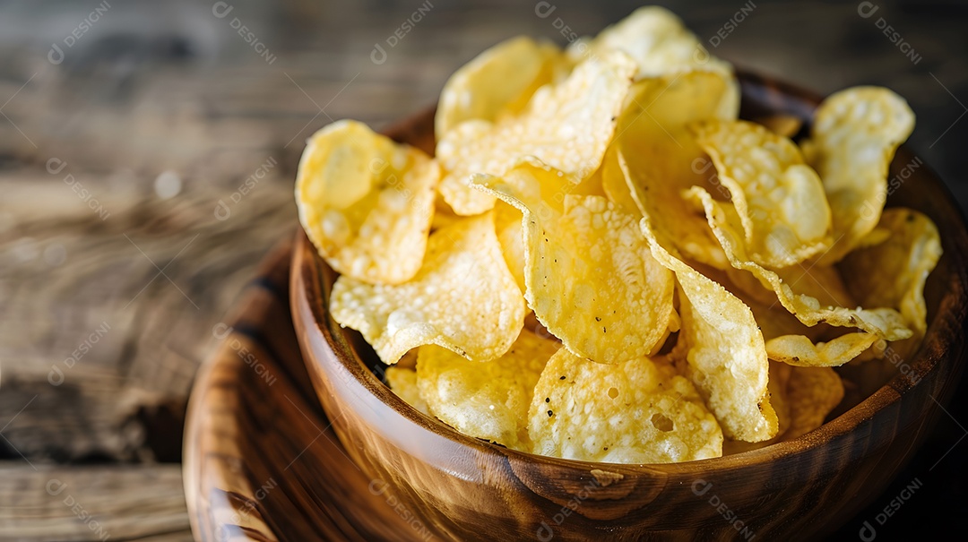 Batatas chips fritas caseira
