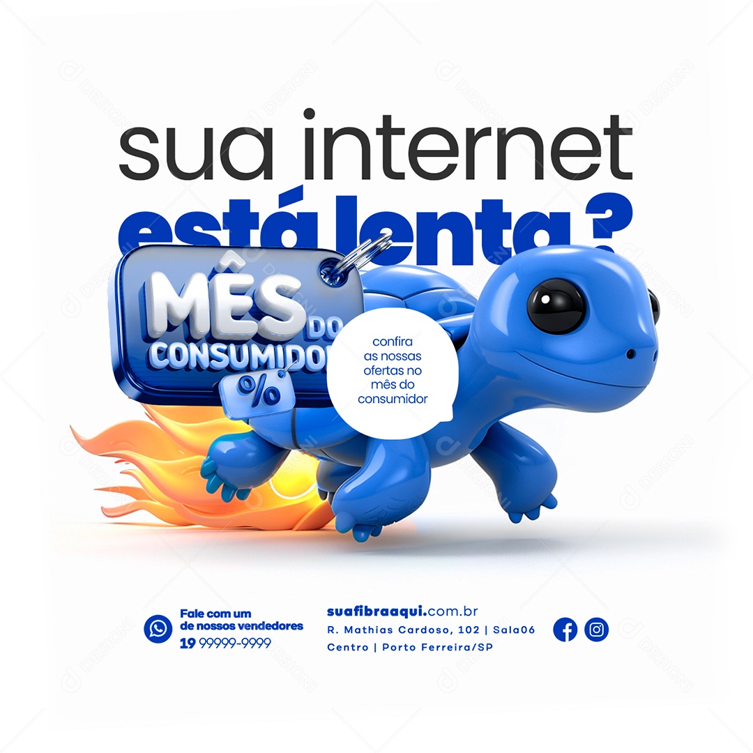 Provedor De Internet Mês do consumidor Social Media PSD Editável