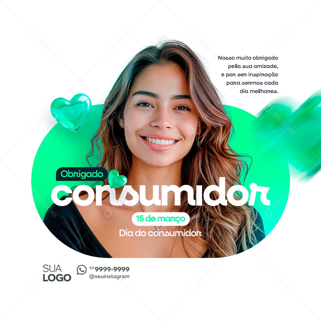 Dia Do Consumidor 15 de Março Obrigado Social Media PSD Editável