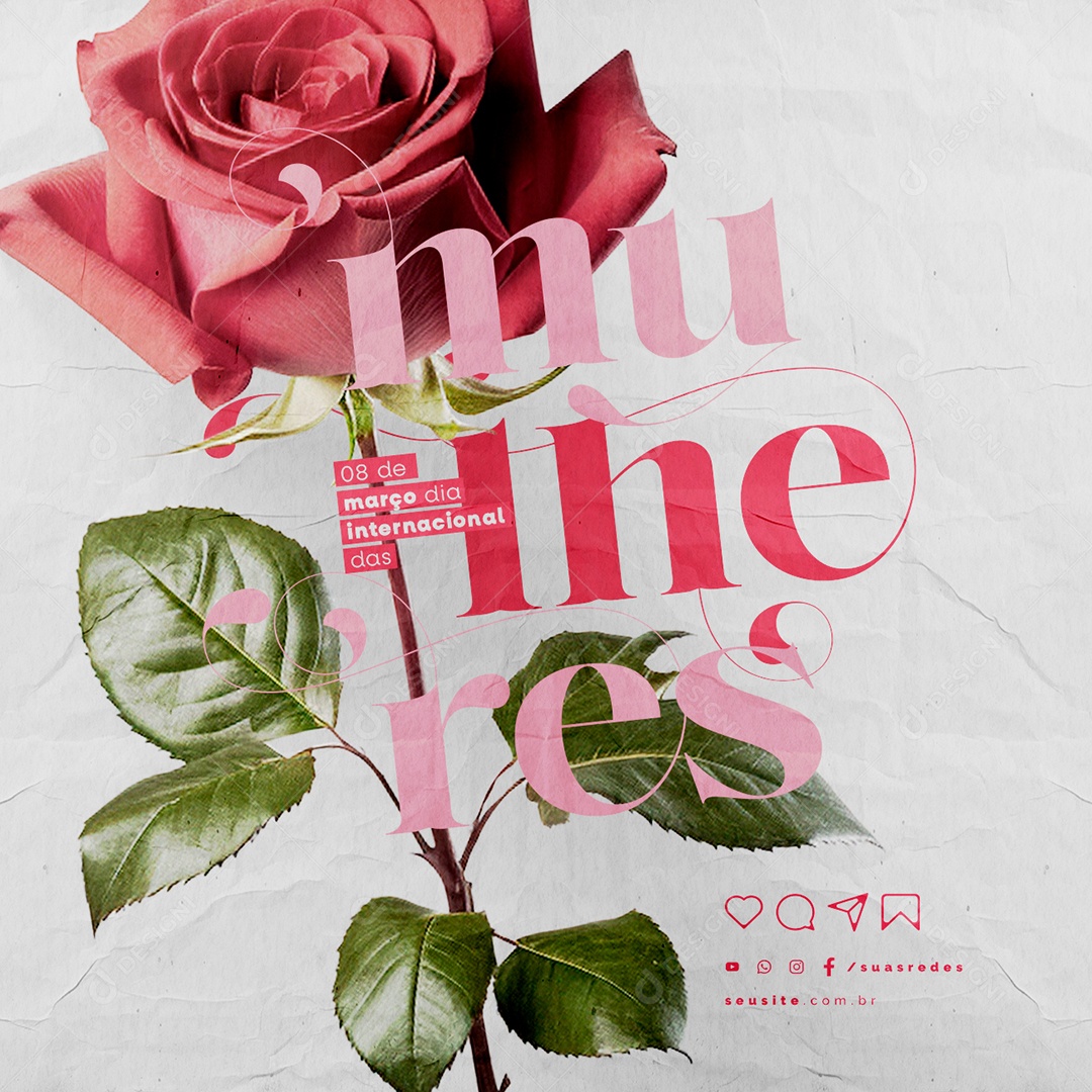 Dia Internacional das Mulheres 08 De Março Social Media PSD Editável