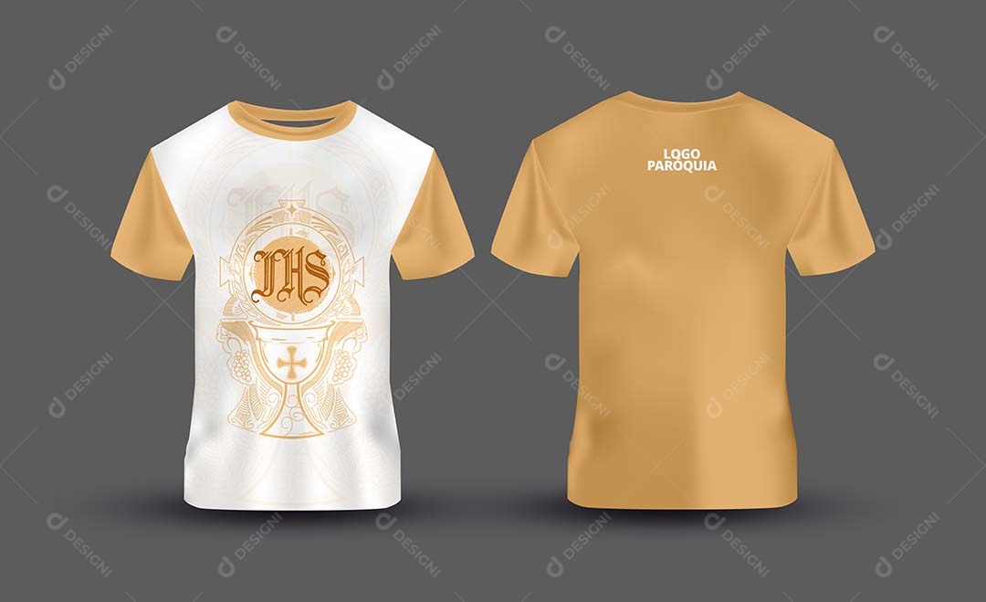Camisa Católica Ilustração AI Editável