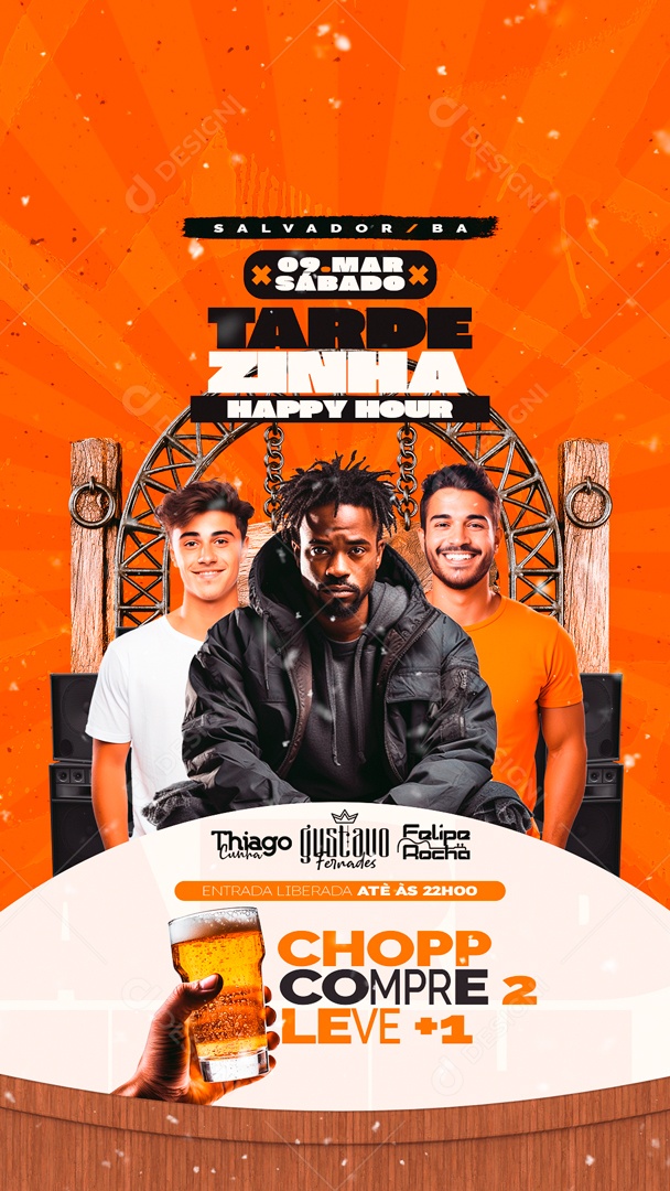Flyer Story Tardezinha Thiago Cunha Gustavo Fernades Felipe Rocha Social Media PSD Editável