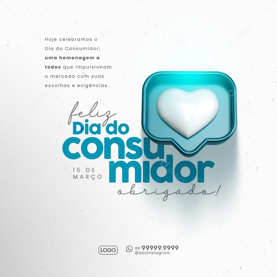 Dia Do Consumidor 15 de Março uma Homenagem a todos Social Media PSD Editável