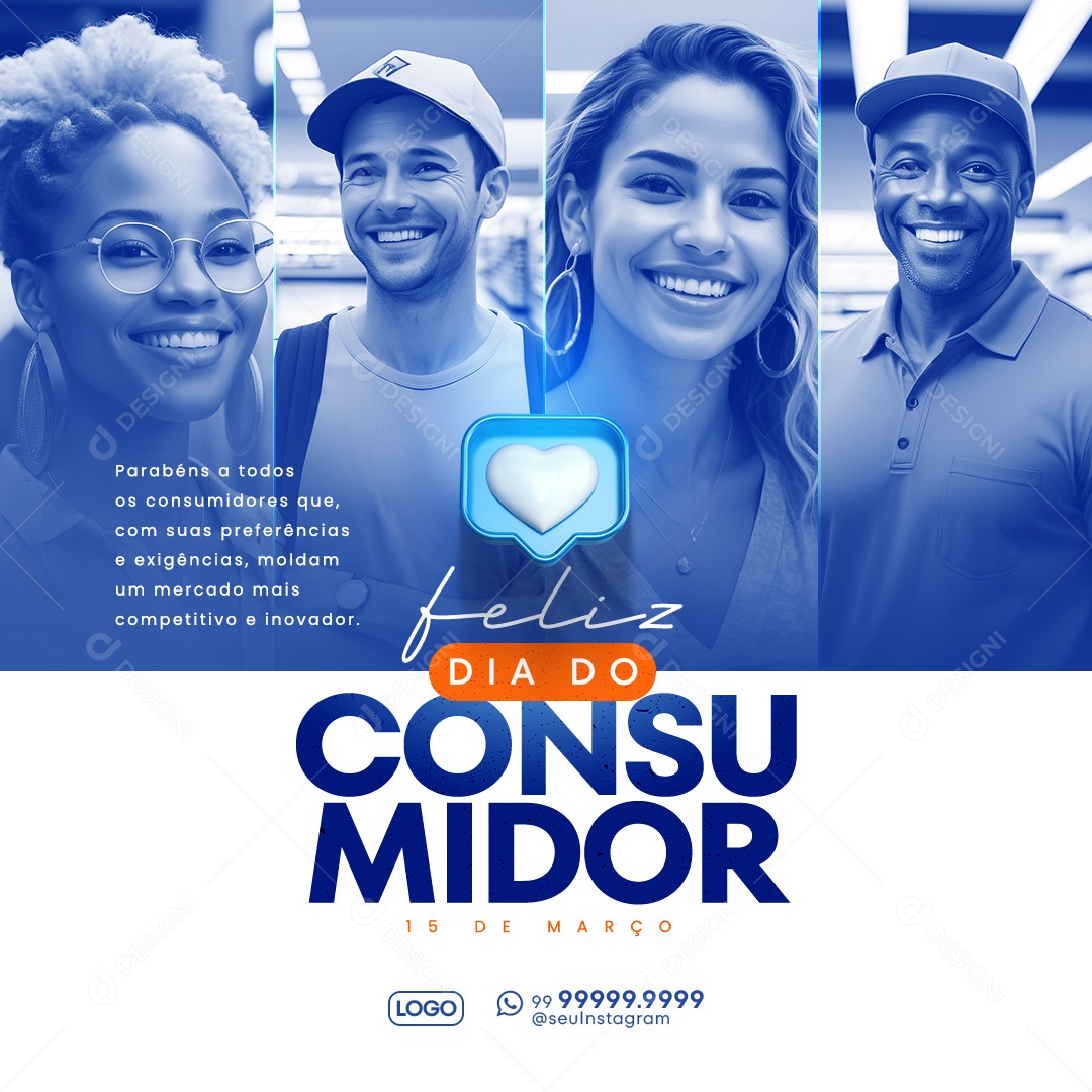 Dia Do Consumidor 15 de Março Parabéns Social Media PSD Editável