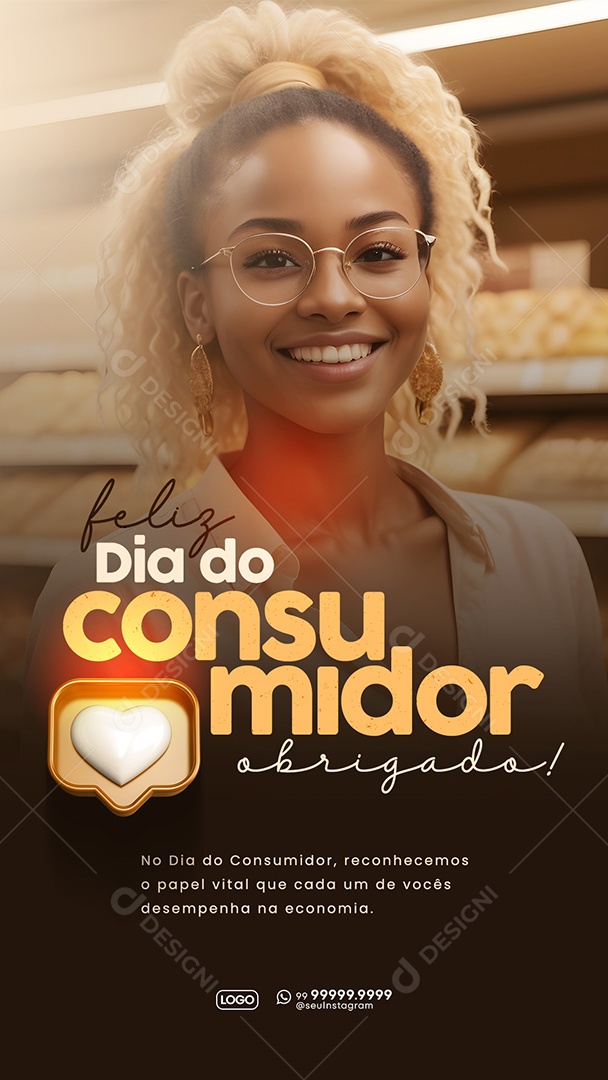 Story Dia Do Consumidor 15 de Março Obrigado Social Media PSD Editável