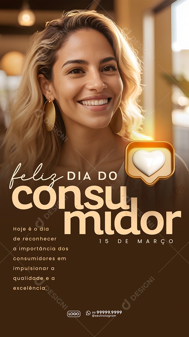 Story Dia Do Consumidor 15 de Março Reconhecer a Importância dos Consumidores Social Media PSD Editável