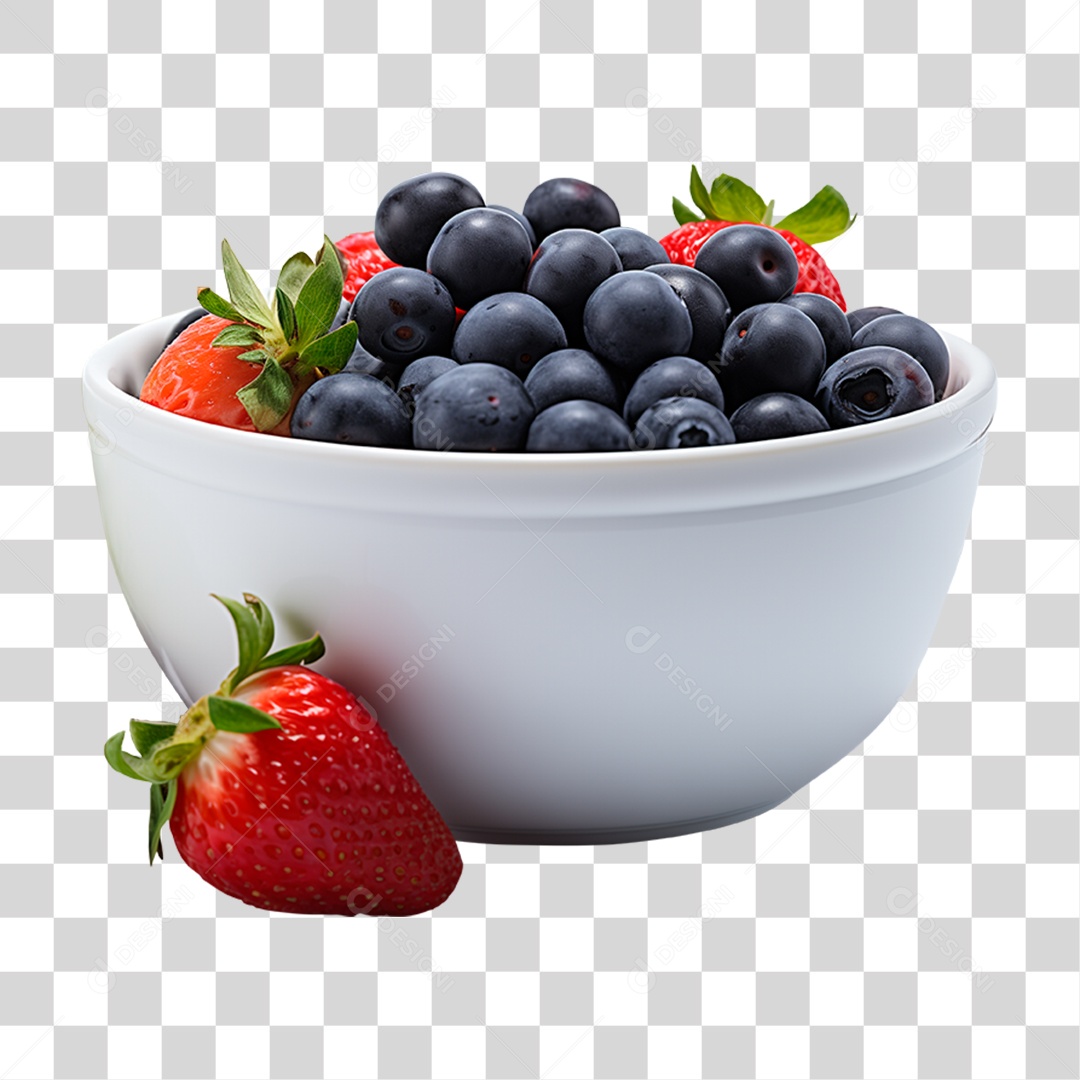 Pote de Açaí com Frutas PNG Transparente