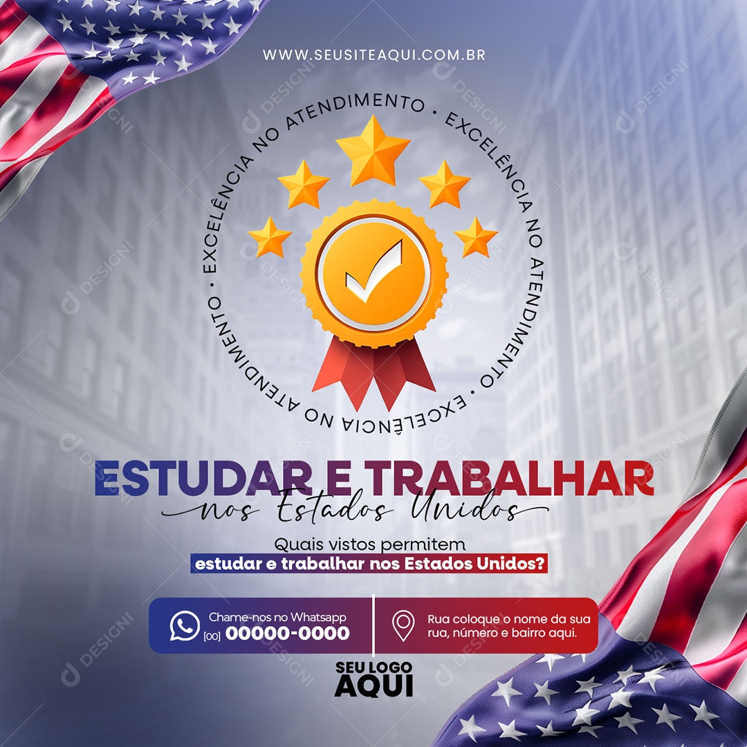 Visa Social Media PSD Editável