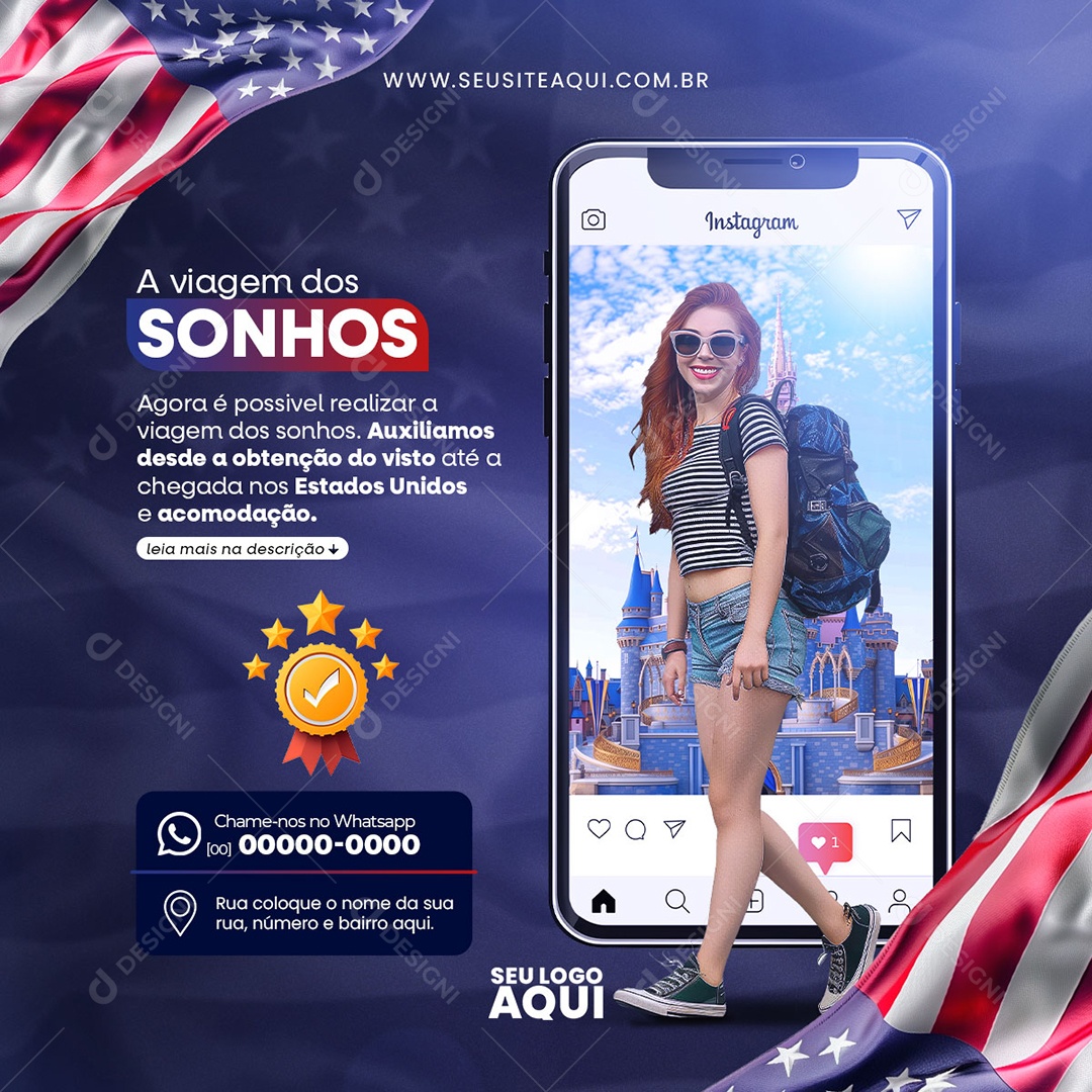 Visa Social Media PSD Editável