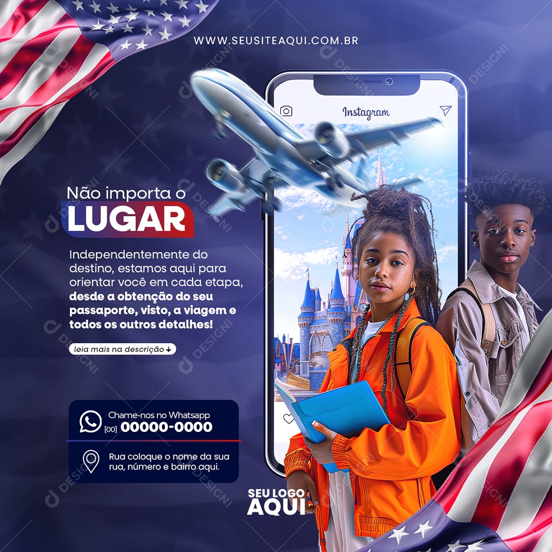 Visa Social Media PSD Editável