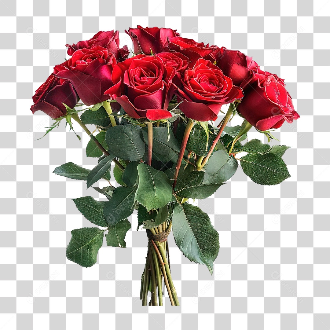 Buquê Flores Rosas PNG Transparente