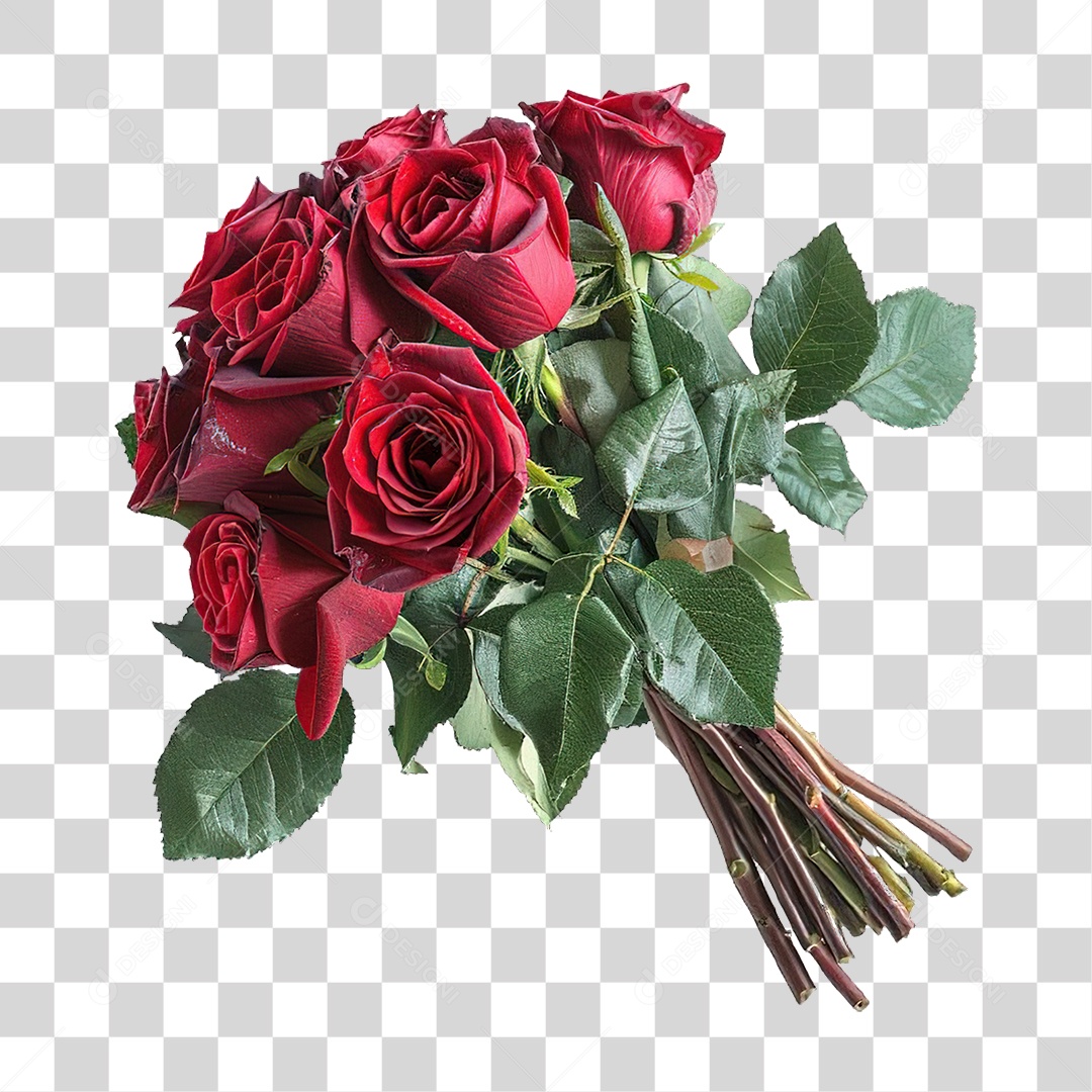 Buquê Flores Rosas PNG Transparente