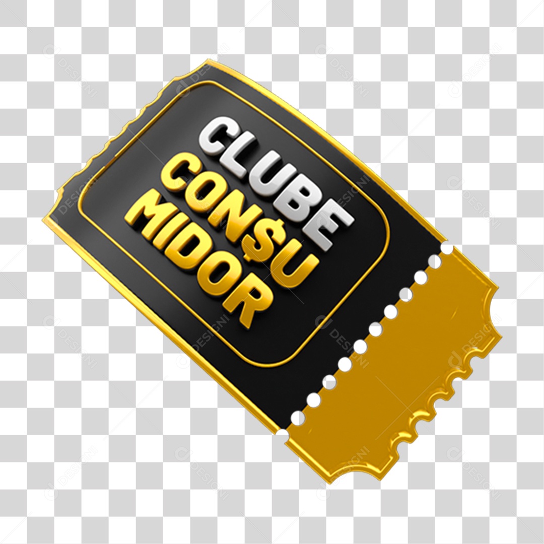 Selo 3D Clube Consumidor PNG Transparente