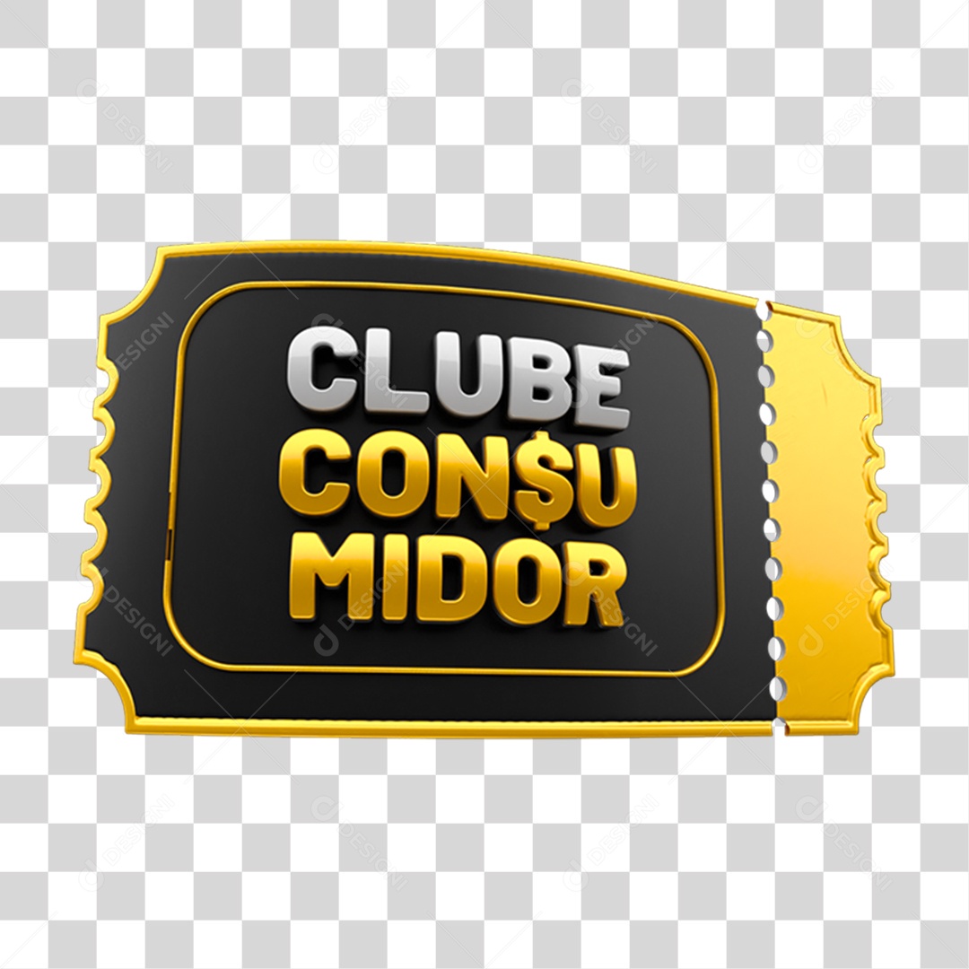 Selo 3D Clube Consumidor PNG Transparente