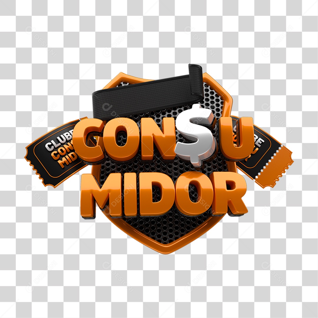 Selo 3D Consumidor PNG Transparente
