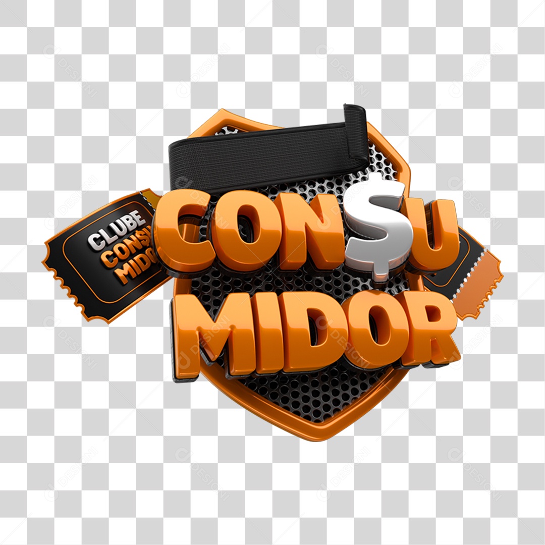 Selo 3D Consumidor PNG Transparente