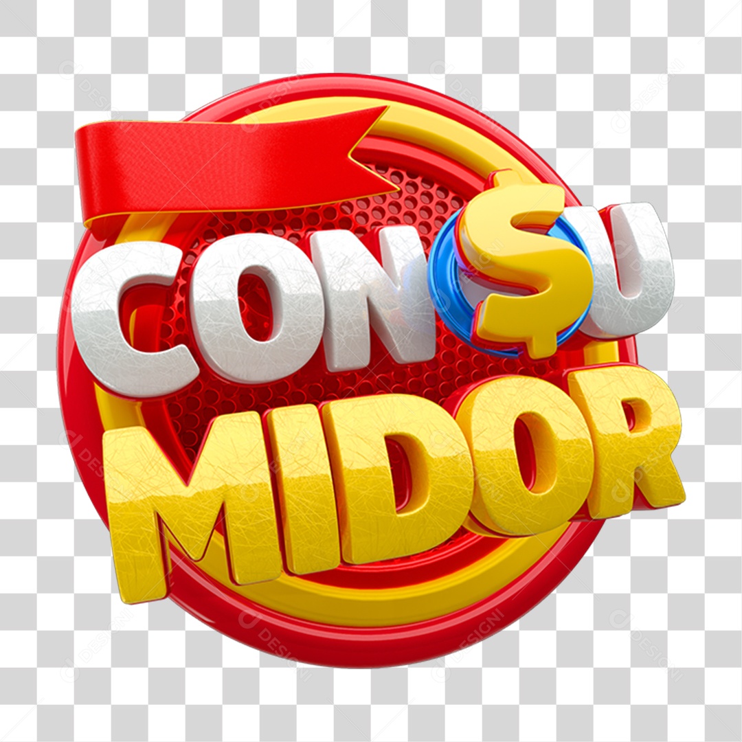 Selo 3D Consumidor PNG Transparente