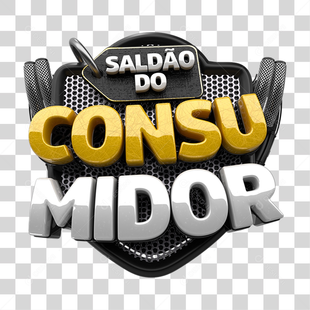 Selo 3D Saldão do Consumidor PNG Transparente