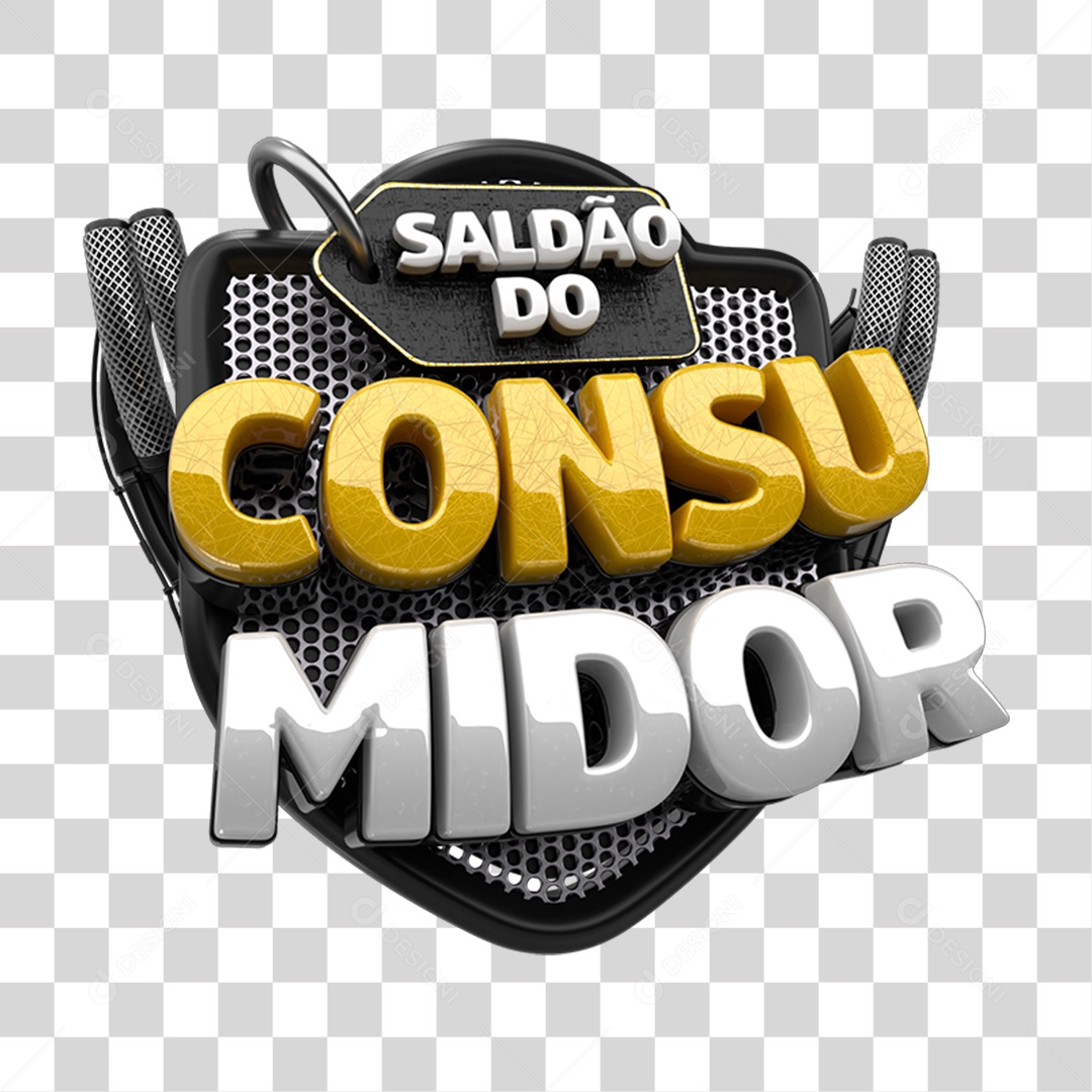 Selo 3D Saldão do Consumidor PNG Transparente