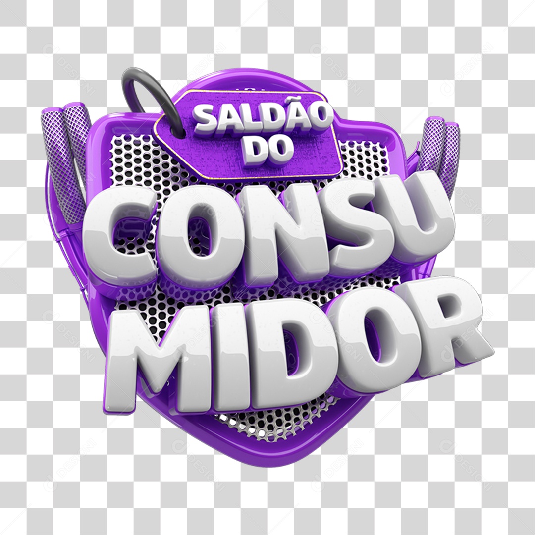 Selo 3D Saldão do Consumidor PNG Transparente