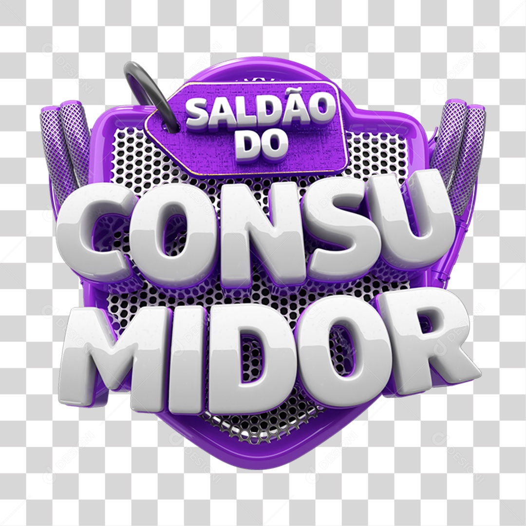 Selo 3D Saldão do Consumidor PNG Transparente
