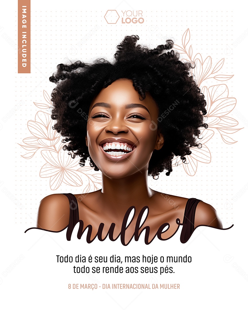 Dia Internacional das Mulheres 8 de Março Social Media PSD Editável