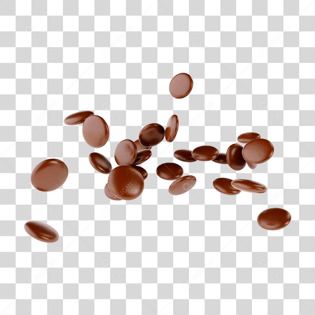 Gotas de Chocolate PNG Transparente