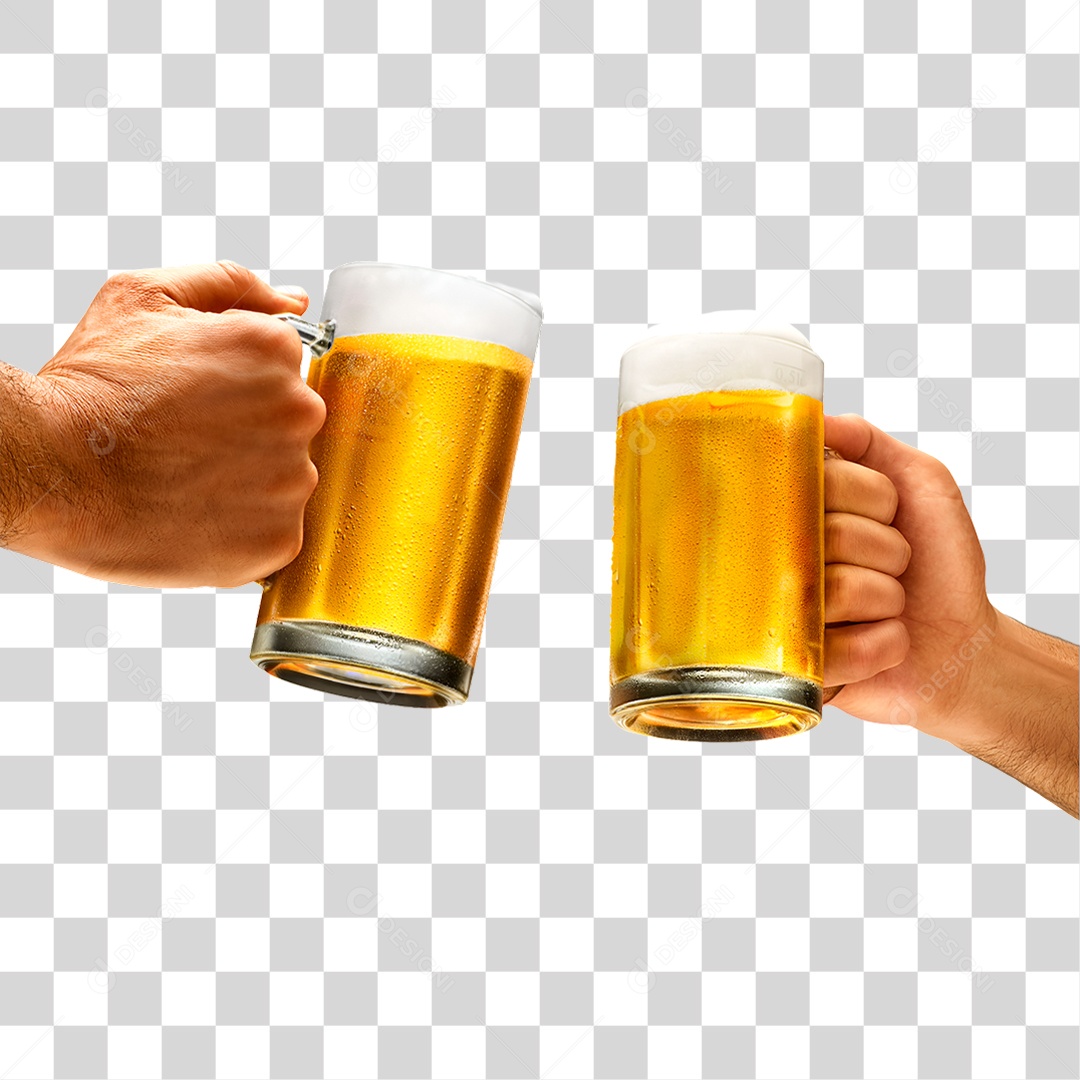 Mão Segurando Caneca de Cerveja PNG Transparente