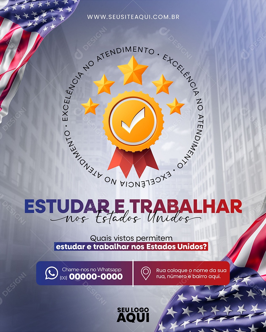 Social Media Visa PSD Editável