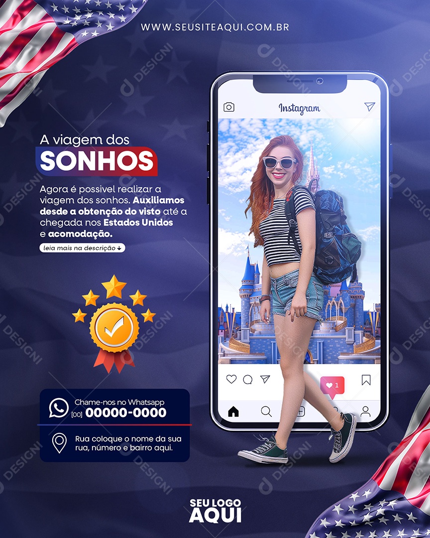 Social Media Visa PSD Editável