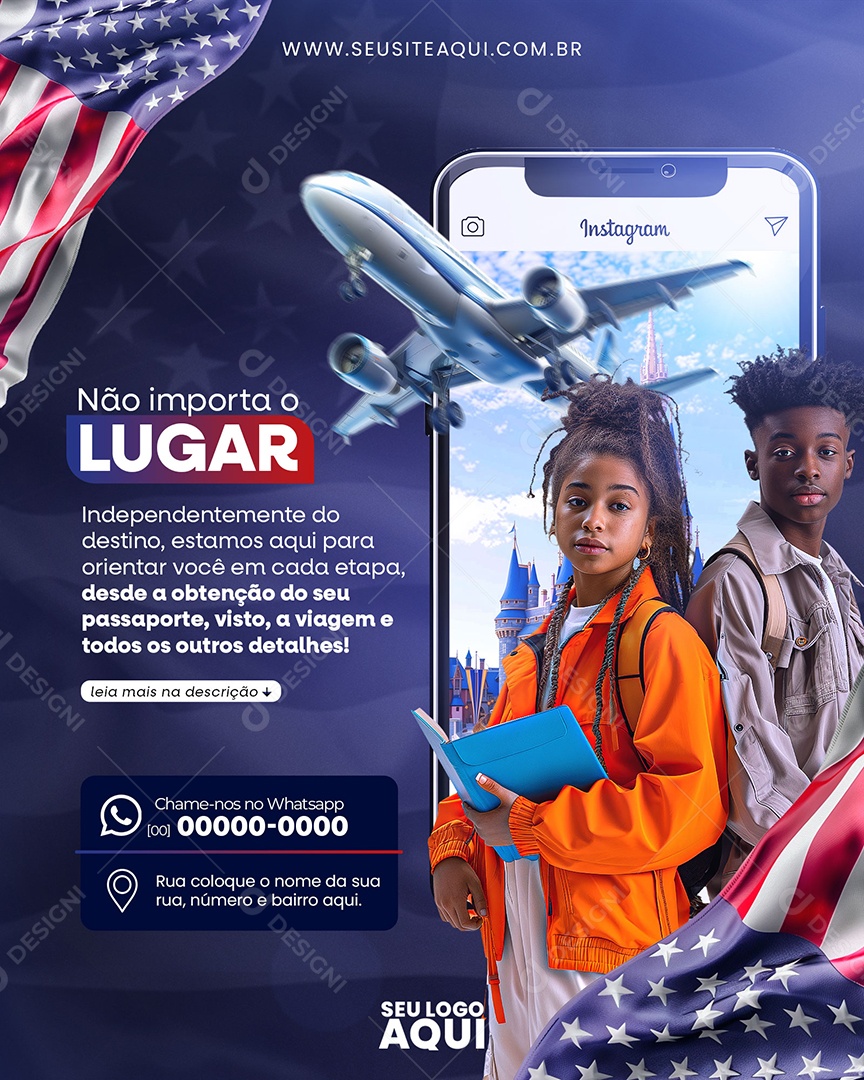 Social Media Visa PSD Editável