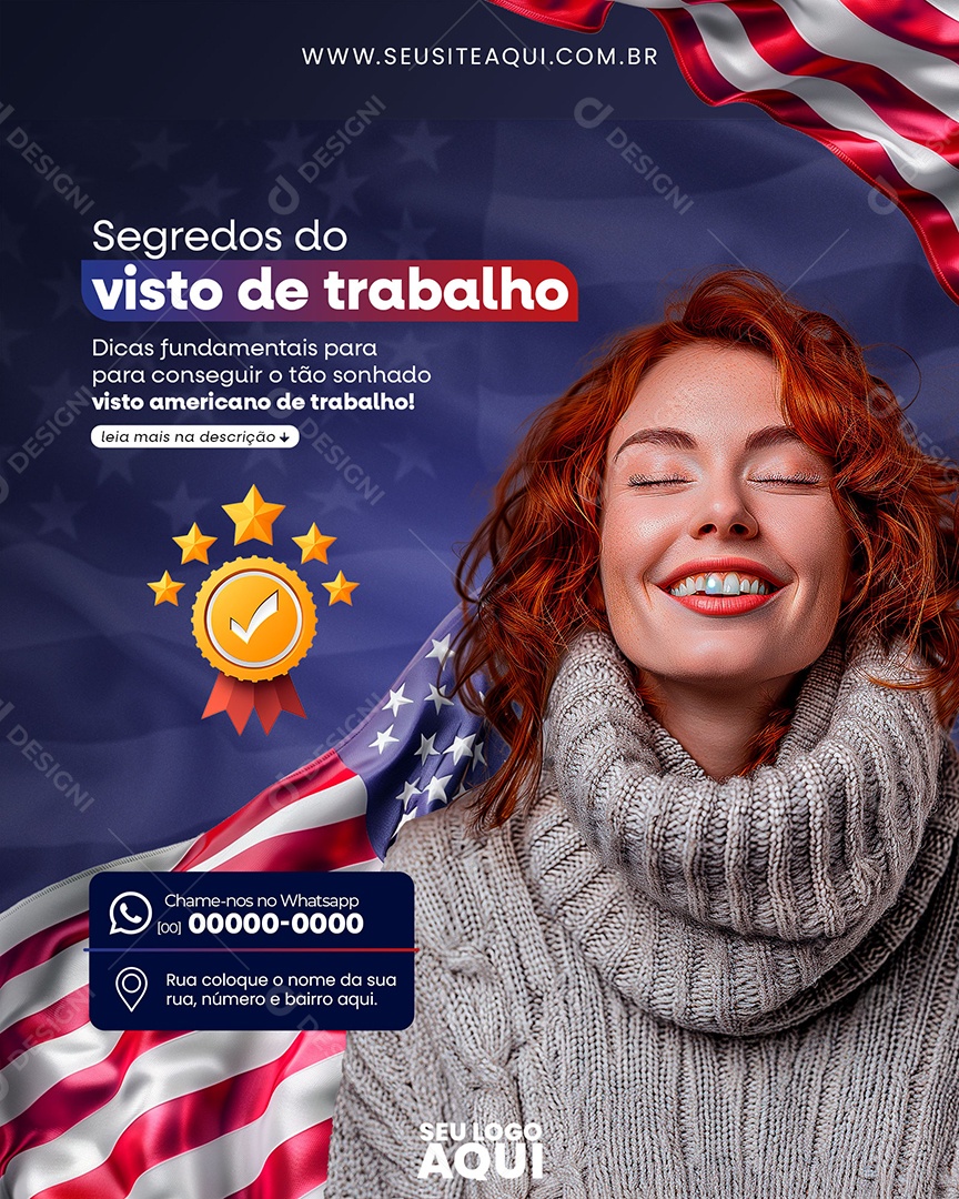 Social Media Visa PSD Editável