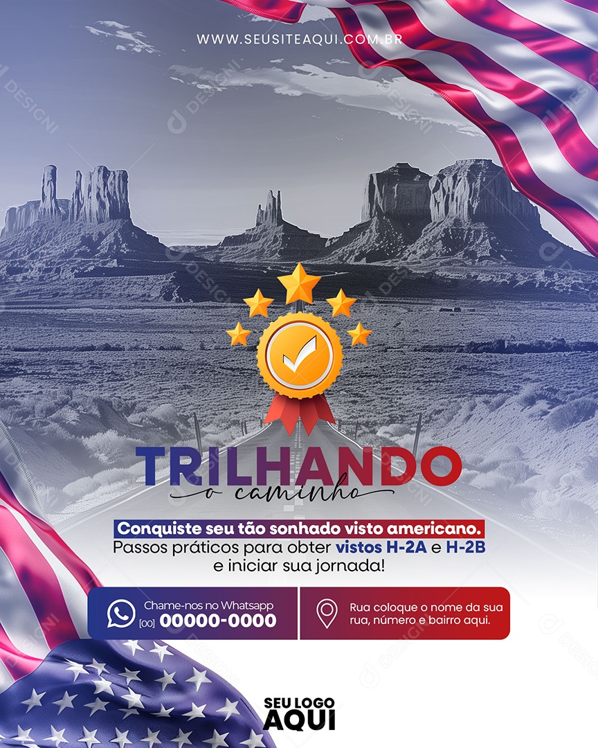 Social Media Visa PSD Editável