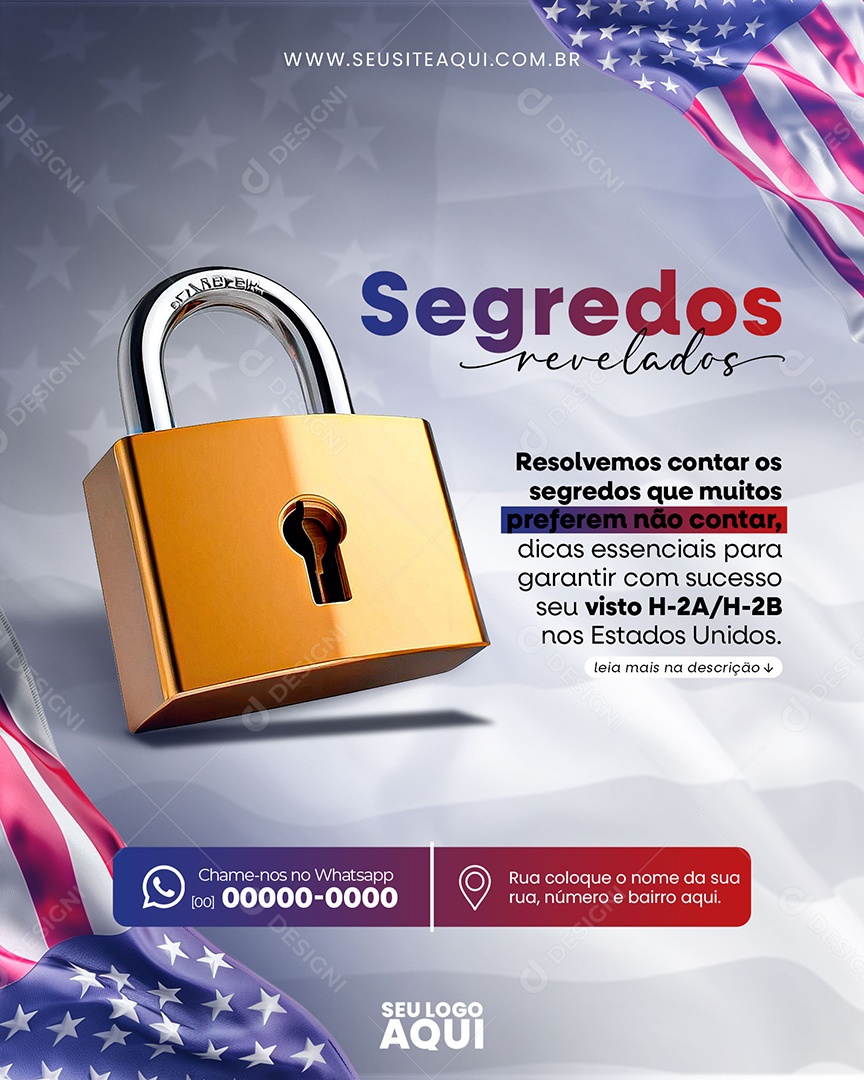 Social Media Visa PSD Editável