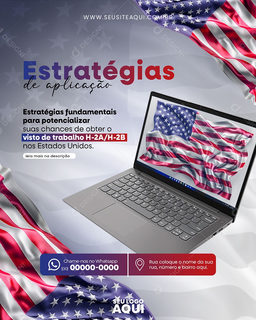 Social Media Visa PSD Editável