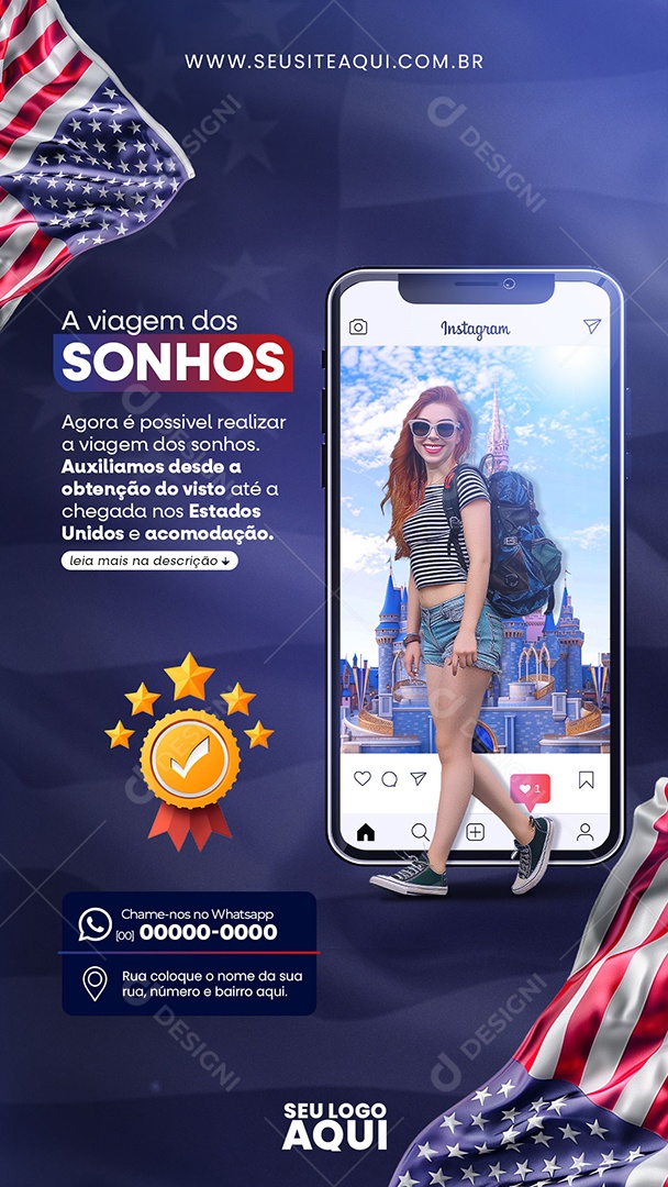 Story Visa Social Media PSD Editável