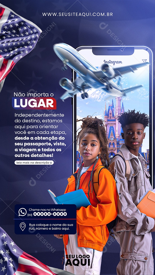 Story Visa Social Media PSD Editável