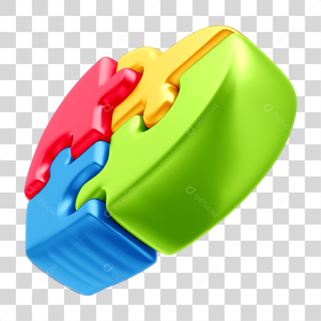 Coração em Quebra Cabeça Colorido Autismo Campanha Abril Azul PNG Transparente